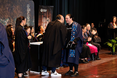 Photo from the TWoA Tāmaki Makaurau 2023 Graduations (Ceremony 4 @ 10am), held at the Due Drop Events Centre, Manukau, Auckland, New Zealand on Thursday, 8 June, 2023. Photo: Mike Walen / KeyImagery Photography. Copyright: © Te Wānanga o Aotearoa.