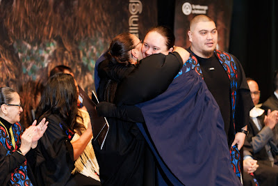 Photo from the TWoA Tāmaki Makaurau 2023 Graduations (Ceremony 4 @ 10am), held at the Due Drop Events Centre, Manukau, Auckland, New Zealand on Thursday, 8 June, 2023. Photo: Mike Walen / KeyImagery Photography. Copyright: © Te Wānanga o Aotearoa.