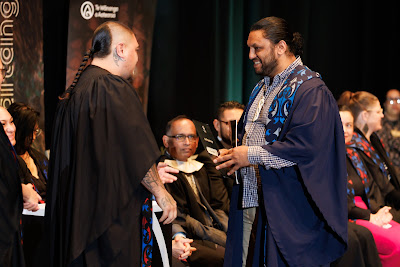 Photo from the TWoA Tāmaki Makaurau 2023 Graduations (Ceremony 4 @ 10am), held at the Due Drop Events Centre, Manukau, Auckland, New Zealand on Thursday, 8 June, 2023. Photo: Mike Walen / KeyImagery Photography. Copyright: © Te Wānanga o Aotearoa.