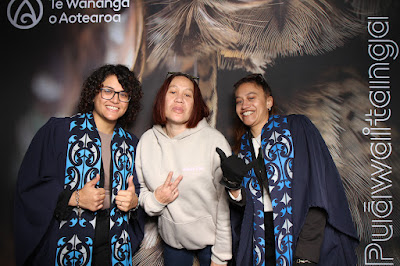 Photo from the TWoA Waiariki 2025 Graduation (Kawerau), held at the Rautahi Marae in Kawerau, Bay of Plenty, New Zealand on Friday, 16 May, 2025. Photo: InstaBooth by KeyImagery Photography. Copyright: © 2025 Te Wānanga o Aotearoa.