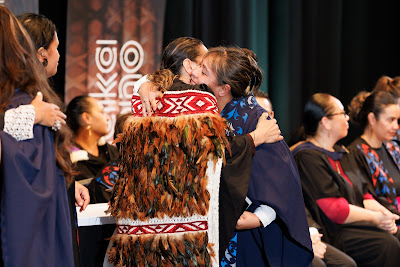 Photo from the TWoA Tāmaki Makaurau 2023 Graduations (Ceremony 4 @ 10am), held at the Due Drop Events Centre, Manukau, Auckland, New Zealand on Thursday, 8 June, 2023. Photo: Mike Walen / KeyImagery Photography. Copyright: © Te Wānanga o Aotearoa.