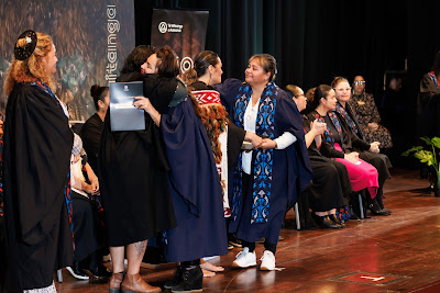 Photo from the TWoA Tāmaki Makaurau 2023 Graduations (Ceremony 4 @ 10am), held at the Due Drop Events Centre, Manukau, Auckland, New Zealand on Thursday, 8 June, 2023. Photo: Mike Walen / KeyImagery Photography. Copyright: © Te Wānanga o Aotearoa.