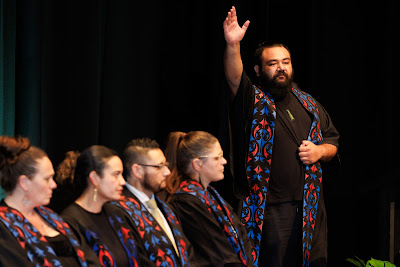 Photo from the TWoA Tāmaki Makaurau 2023 Graduations (Ceremony 5 @ 3pm), held at the Due Drop Events Centre, Manukau, Auckland, New Zealand on Thursday, 8 June, 2023. Photo: Mike Walen / KeyImagery Photography. Copyright: © Te Wānanga o Aotearoa.