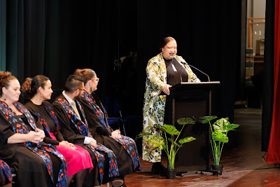 Photo from the TWoA Tāmaki Makaurau 2023 Graduations (Ceremony 5 @ 3pm), held at the Due Drop Events Centre, Manukau, Auckland, New Zealand on Thursday, 8 June, 2023. Photo: Mike Walen / KeyImagery Photography. Copyright: © Te Wānanga o Aotearoa.