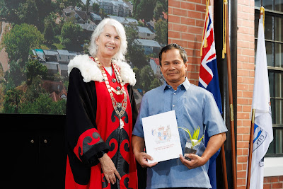 Photo from the HCC NZ Citizenship Ceremony (Morning) held in The Atrium, Wintec/Te Pukenga, Hamilton, Waikato, New Zealand at 10:00am on Monday, 12 February, 2024. Photo: Mike Walen / KeyImagery Photography. Copyright: © Hamilton City Council.