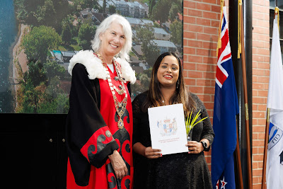 Photo from the HCC NZ Citizenship Ceremony (Morning) held in The Atrium, Wintec/Te Pukenga, Hamilton, Waikato, New Zealand at 10:00am on Monday, 12 February, 2024. Photo: Mike Walen / KeyImagery Photography. Copyright: © Hamilton City Council.