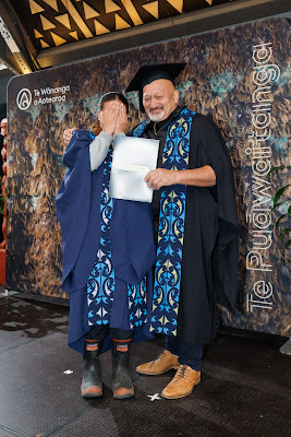 Photo from the TWoA Waiariki 2023 Graduations (Waiwhero), held at Te Puia, Rotorua, Bay of Plenty, New Zealand on Friday, 12 May, 2023. Photo: Mike Walen / KeyImagery Photography. Copyright: © Te Wānanga o Aotearoa.