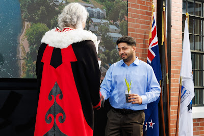Photo from the HCC NZ Citizenship Ceremony (Morning) held in The Atrium, Wintec/Te Pukenga, Hamilton, Waikato, New Zealand at 10:00am on Monday, 12 February, 2024. Photo: Mike Walen / KeyImagery Photography. Copyright: © Hamilton City Council.
