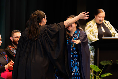 Photo from the TWoA Tāmaki Makaurau 2023 Graduations (Ceremony 5 @ 3pm), held at the Due Drop Events Centre, Manukau, Auckland, New Zealand on Thursday, 8 June, 2023. Photo: Mike Walen / KeyImagery Photography. Copyright: © Te Wānanga o Aotearoa.