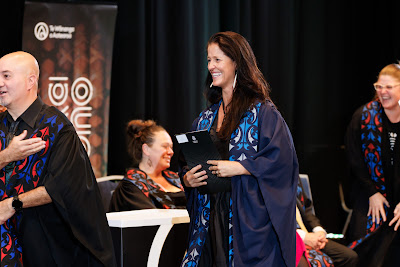 Photo from the TWoA Tāmaki Makaurau 2023 Graduations (Ceremony 5 @ 3pm), held at the Due Drop Events Centre, Manukau, Auckland, New Zealand on Thursday, 8 June, 2023. Photo: Mike Walen / KeyImagery Photography. Copyright: © Te Wānanga o Aotearoa.
