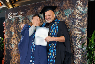 Photo from the TWoA Waiariki 2023 Graduations (Waiwhero), held at Te Puia, Rotorua, Bay of Plenty, New Zealand on Friday, 12 May, 2023. Photo: Mike Walen / KeyImagery Photography. Copyright: © Te Wānanga o Aotearoa.