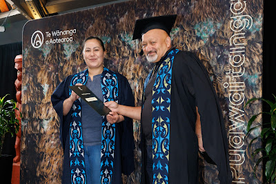 Photo from the TWoA Waiariki 2023 Graduations (Waiwhero), held at Te Puia, Rotorua, Bay of Plenty, New Zealand on Friday, 12 May, 2023. Photo: Mike Walen / KeyImagery Photography. Copyright: © Te Wānanga o Aotearoa.