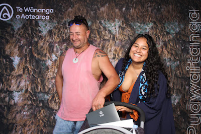 Booth photo from the TWoA Whirikoka 2023 Graduation (Gisborne), held at the War Memorial Theatre, Gisborne, East Coast, New Zealand on Wednesday 5 April, 2023. Photo: InstaBooth by KeyImagery Photography. Copyright: © Te Wānanga o Aotearoa.