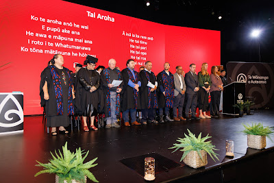 Photo from Ceremony 5 of the TWoA Tāmaki Makaurau 2025 Graduations (May 2025) held at the Mangere Arts Centre in Auckland, New Zealand on Tuesday, 27 May, 2025. Photo by Mike Walen / KeyImagery Photography. Copyright: © 2025 Te Wānanga o Aotearoa.