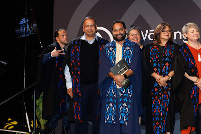 Photo from Ceremony 5 of the TWoA Tāmaki Makaurau 2025 Graduations (May 2025) held at the Mangere Arts Centre in Auckland, New Zealand on Tuesday, 27 May, 2025. Photo by Mike Walen / KeyImagery Photography. Copyright: © 2025 Te Wānanga o Aotearoa.