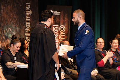 Photo from the TWoA Tāmaki Makaurau 2023 Graduations (Ceremony 4 @ 10am), held at the Due Drop Events Centre, Manukau, Auckland, New Zealand on Thursday, 8 June, 2023. Photo: Mike Walen / KeyImagery Photography. Copyright: © Te Wānanga o Aotearoa.