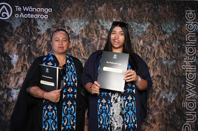 Booth photo from the TWoA Whirikoka 2023 Graduation (Gisborne), held at the War Memorial Theatre, Gisborne, East Coast, New Zealand on Wednesday 5 April, 2023. Photo: InstaBooth by KeyImagery Photography. Copyright: © Te Wānanga o Aotearoa.