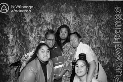 Booth photo from the TWoA Whirikoka 2023 Graduation (Gisborne), held at the War Memorial Theatre, Gisborne, East Coast, New Zealand on Wednesday 5 April, 2023. Photo: InstaBooth by KeyImagery Photography. Copyright: © Te Wānanga o Aotearoa.