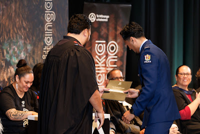 Photo from the TWoA Tāmaki Makaurau 2023 Graduations (Ceremony 4 @ 10am), held at the Due Drop Events Centre, Manukau, Auckland, New Zealand on Thursday, 8 June, 2023. Photo: Mike Walen / KeyImagery Photography. Copyright: © Te Wānanga o Aotearoa.