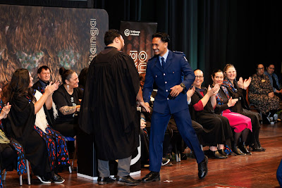 Photo from the TWoA Tāmaki Makaurau 2023 Graduations (Ceremony 4 @ 10am), held at the Due Drop Events Centre, Manukau, Auckland, New Zealand on Thursday, 8 June, 2023. Photo: Mike Walen / KeyImagery Photography. Copyright: © Te Wānanga o Aotearoa.