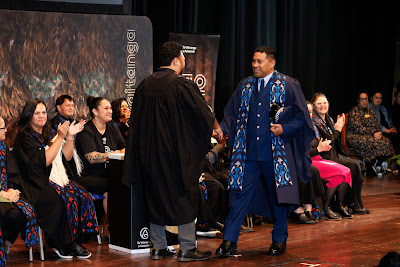 Photo from the TWoA Tāmaki Makaurau 2023 Graduations (Ceremony 4 @ 10am), held at the Due Drop Events Centre, Manukau, Auckland, New Zealand on Thursday, 8 June, 2023. Photo: Mike Walen / KeyImagery Photography. Copyright: © Te Wānanga o Aotearoa.