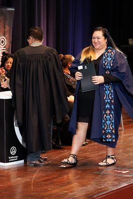 Photo from the TWoA Tāmaki Makaurau 2023 Graduations (Ceremony 3 @ 8pm), held at the Due Drop Events Centre, Manukau, Auckland, New Zealand on Wednesday, 7 June, 2023. Photo: Mike Walen / KeyImagery Photography. Copyright: © Te Wānanga o Aotearoa.