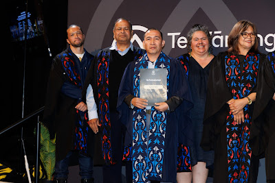 Photo from Ceremony 5 of the TWoA Tāmaki Makaurau 2025 Graduations (May 2025) held at the Mangere Arts Centre in Auckland, New Zealand on Tuesday, 27 May, 2025. Photo by Mike Walen / KeyImagery Photography. Copyright: © 2025 Te Wānanga o Aotearoa.
