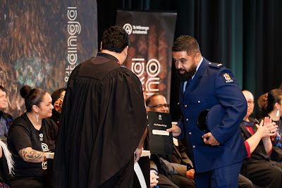 Photo from the TWoA Tāmaki Makaurau 2023 Graduations (Ceremony 4 @ 10am), held at the Due Drop Events Centre, Manukau, Auckland, New Zealand on Thursday, 8 June, 2023. Photo: Mike Walen / KeyImagery Photography. Copyright: © Te Wānanga o Aotearoa.