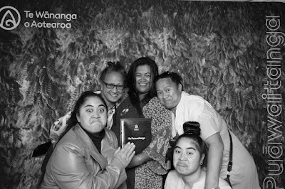 Booth photo from the TWoA Whirikoka 2023 Graduation (Gisborne), held at the War Memorial Theatre, Gisborne, East Coast, New Zealand on Wednesday 5 April, 2023. Photo: InstaBooth by KeyImagery Photography. Copyright: © Te Wānanga o Aotearoa.