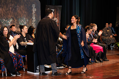 Photo from the TWoA Tāmaki Makaurau 2023 Graduations (Ceremony 4 @ 10am), held at the Due Drop Events Centre, Manukau, Auckland, New Zealand on Thursday, 8 June, 2023. Photo: Mike Walen / KeyImagery Photography. Copyright: © Te Wānanga o Aotearoa.