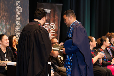 Photo from the TWoA Tāmaki Makaurau 2023 Graduations (Ceremony 4 @ 10am), held at the Due Drop Events Centre, Manukau, Auckland, New Zealand on Thursday, 8 June, 2023. Photo: Mike Walen / KeyImagery Photography. Copyright: © Te Wānanga o Aotearoa.