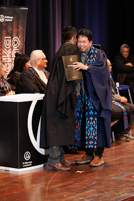 Photo from the TWoA Tāmaki Makaurau 2023 Graduations (Ceremony 3 @ 8pm), held at the Due Drop Events Centre, Manukau, Auckland, New Zealand on Wednesday, 7 June, 2023. Photo: Mike Walen / KeyImagery Photography. Copyright: © Te Wānanga o Aotearoa.