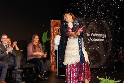 Photo from Ceremony 5 of the TWoA Tāmaki Makaurau 2025 Graduations (May 2025) held at the Mangere Arts Centre in Auckland, New Zealand on Tuesday, 27 May, 2025. Photo by Mike Walen / KeyImagery Photography. Copyright: © 2025 Te Wānanga o Aotearoa.