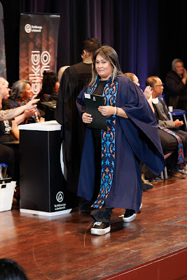 Photo from the TWoA Tāmaki Makaurau 2023 Graduations (Ceremony 3 @ 8pm), held at the Due Drop Events Centre, Manukau, Auckland, New Zealand on Wednesday, 7 June, 2023. Photo: Mike Walen / KeyImagery Photography. Copyright: © Te Wānanga o Aotearoa.