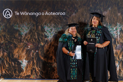 Studio photo from the TWoA Tainui 2023 Graduations (Ceremony 3 - Thursday Morning), held at Hamilton Boys High School, Hamilton, Waikato, New Zealand on Thursday, 20 April, 2023. Photo: Mike Walen / KeyImagery Photography. Copyright: © Te Wānanga o Aotearoa.