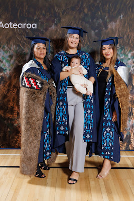 Studio photo from the TWoA Tainui 2023 Graduations (Ceremony 3 - Thursday Morning), held at Hamilton Boys High School, Hamilton, Waikato, New Zealand on Thursday, 20 April, 2023. Photo: Mike Walen / KeyImagery Photography. Copyright: © Te Wānanga o Aotearoa.