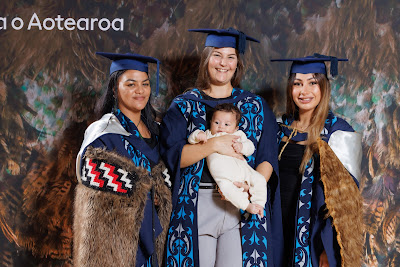 Studio photo from the TWoA Tainui 2023 Graduations (Ceremony 3 - Thursday Morning), held at Hamilton Boys High School, Hamilton, Waikato, New Zealand on Thursday, 20 April, 2023. Photo: Mike Walen / KeyImagery Photography. Copyright: © Te Wānanga o Aotearoa.