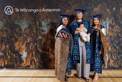 Studio photo from the TWoA Tainui 2023 Graduations (Ceremony 3 - Thursday Morning), held at Hamilton Boys High School, Hamilton, Waikato, New Zealand on Thursday, 20 April, 2023. Photo: Mike Walen / KeyImagery Photography. Copyright: © Te Wānanga o Aotearoa.