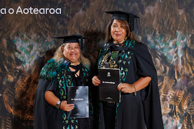 Studio photo from the TWoA Tainui 2023 Graduations (Ceremony 3 - Thursday Morning), held at Hamilton Boys High School, Hamilton, Waikato, New Zealand on Thursday, 20 April, 2023. Photo: Mike Walen / KeyImagery Photography. Copyright: © Te Wānanga o Aotearoa.