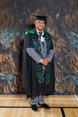 Studio photo from the TWoA Tainui 2023 Graduations (Ceremony 3 - Thursday Morning), held at Hamilton Boys High School, Hamilton, Waikato, New Zealand on Thursday, 20 April, 2023. Photo: Mike Walen / KeyImagery Photography. Copyright: © Te Wānanga o Aotearoa.