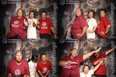 Booth photo from Ceremony 3 of the TWoA Tāmaki Makaurau 2025 Graduations (March 2025) held at the Mangere Arts Centre in Auckland, New Zealand on Wednesday, 12 March, 2025. Photo: InstaBooth by KeyImagery Photography. Copyright: © 2025 Te Wānanga o Aotearoa.