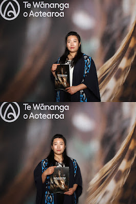 Booth photo from Ceremony 1 of the TWoA Tāmaki Makaurau 2025 Graduations (November Ceremonies) held at Church Unlimited, Glendene, Auckland, New Zealand at 12pm on Tuesday, 11 November, 2025. Photography by InstaBooth / KeyImagery Photography. Copyright: © 2025 Te Wānanga o Aotearoa.