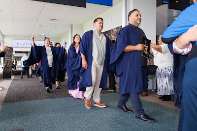 Photo from the TWoA Tainui 2025 Graduations (Ceremony 2 @ 2pm) held at Claudelands Event Centre in Hamilton, Waikato, New Zealand on Tuesday, 29 April, 2025. Photography by Mike Walen / KeyImagery Photography. Copyright: © 2025 Te Wānanga o Aotearoa.
