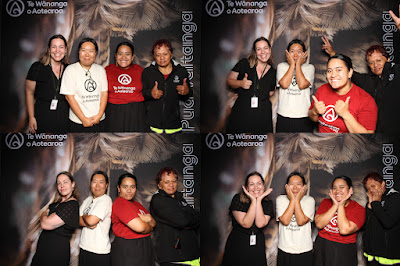 Booth photo from Ceremony 3 of the TWoA Tāmaki Makaurau 2025 Graduations (March 2025) held at the Mangere Arts Centre in Auckland, New Zealand on Wednesday, 12 March, 2025. Photo: InstaBooth by KeyImagery Photography. Copyright: © 2025 Te Wānanga o Aotearoa.