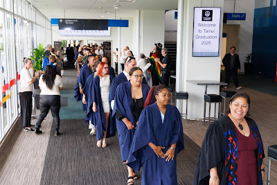 Photo from the TWoA Tainui 2025 Graduations (Ceremony 2 @ 2pm) held at Claudelands Event Centre in Hamilton, Waikato, New Zealand on Tuesday, 29 April, 2025. Photography by Mike Walen / KeyImagery Photography. Copyright: © 2025 Te Wānanga o Aotearoa.