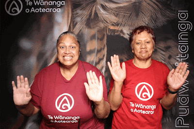 Booth photo from Ceremony 3 of the TWoA Tāmaki Makaurau 2025 Graduations (March 2025) held at the Mangere Arts Centre in Auckland, New Zealand on Wednesday, 12 March, 2025. Photo: InstaBooth by KeyImagery Photography. Copyright: © 2025 Te Wānanga o Aotearoa.