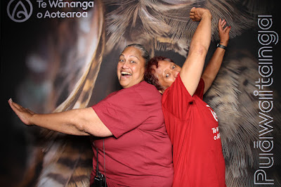 Booth photo from Ceremony 3 of the TWoA Tāmaki Makaurau 2025 Graduations (March 2025) held at the Mangere Arts Centre in Auckland, New Zealand on Wednesday, 12 March, 2025. Photo: InstaBooth by KeyImagery Photography. Copyright: © 2025 Te Wānanga o Aotearoa.