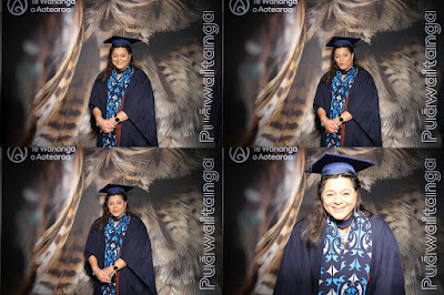Booth photo from the TWoA Tainui 2025 Graduations (Ceremony 3 @ 10am) held at Claudelands Event Centre in Hamilton, Waikato, New Zealand on Wednesday, 30 April, 2025. Photography by InstaBooth / KeyImagery Photography. Copyright: © 2025 Te Wānanga o Aotearoa.