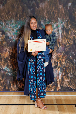 Studio photo from the TWoA Tainui 2023 Graduations (Ceremony 1 - Wednesday Morning), held at Hamilton Boys High School, Hamilton, Waikato, New Zealand on Wednesday, 19 April 2023. Photo: Mike Walen / KeyImagery Photography. Copyright: © Te Wananga o Aotearoa.