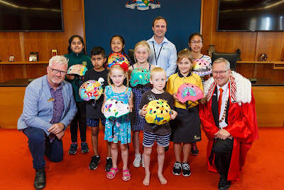 Photo from the Design Your Own Helmet Competition 2018 prize-giving ceremony held in the Council Chambers, Hamilton City Council, Hamilton, New Zealand. Taken: Friday, 16 November 2017. Photo: Mike Walen / KeyImagery Photography. Copyright: © Hamilton City Council.